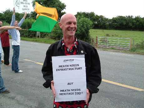 Navan Sinn Feiner at the protest.