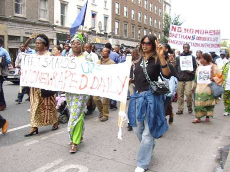 Click on image to see full-sized version Congolese women highlight ongoing violence against women in DRC