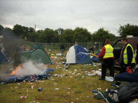 "riot" in campsite A