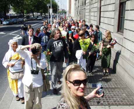 The Five And Supporters Head To The Vigil