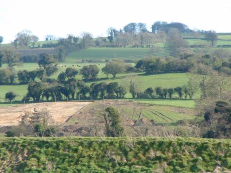 Site of interchange - top of Hill visible