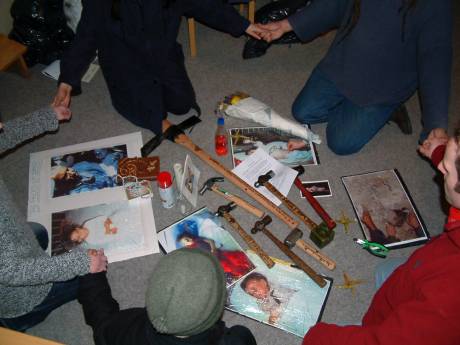 Pitstop Ploughshares in Glenstal Abbey before breaking into Shannon Airport Feb 2003