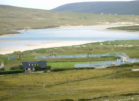 The view from over the landfall site