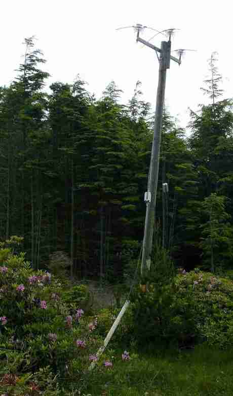 Electricity Pole hit in the landslide