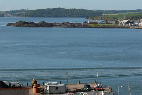 Cobh's Pier Head (foreground) shows how close it is to town