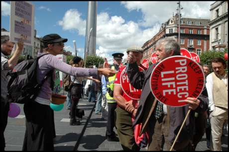 boisterous as the main rally passed them at the GPO