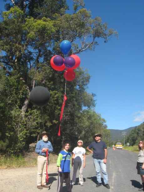 We sent the balloons up - The Wind was right