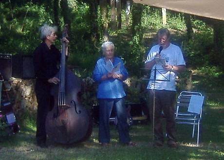 Musician, poet Colette Wittorski, and Fred Johnston