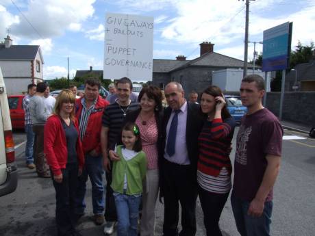 Pat O'Donnell and his family together in Castlerea