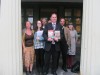 Gerry Bourke & Liam Heffernan with family & friends outside Castlebar courthouse on Friday