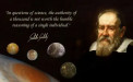 Caption Reasoning with logic is within everyone's purview, and every human being?s moral right! Galileo?s quote and image source: web