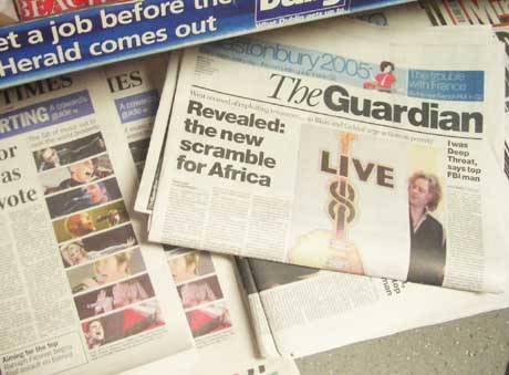front page headlines- G8 is unfair