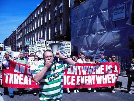 Marching down Gardiner Street