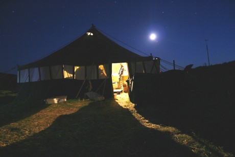 Catering marquee at midnight (30-second exposure) - Click for large version