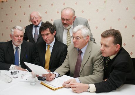 Trevor Sargent at a Shell to Sea press conference at the Earl of Kildare hotel in Dublin on November 21st, 2006 