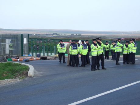 Locked-On Protesters Isolated.