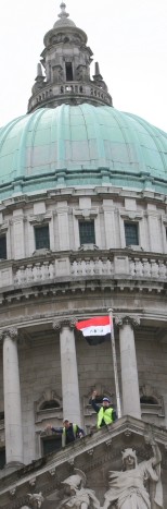 Iraqi Flag over City Hall