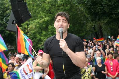 Brian Kennedy's first performance at a Pride March