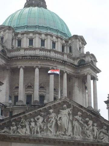 Iraqi Flag Hangs in place of British Union Jack