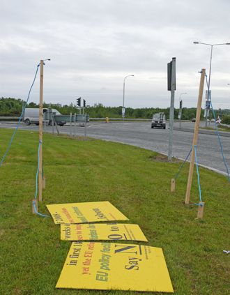 and after (Bodkin Roundabout, Headford Road)