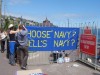 Members of Cork Shell to Sea make their voice heard at the Naval Pier in Cobh