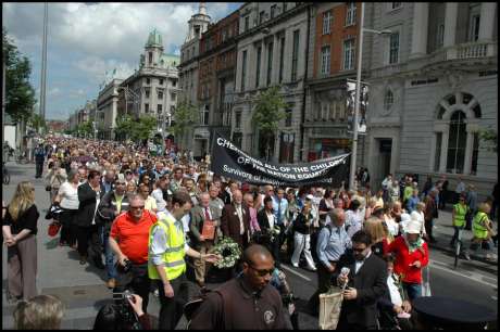 Tears and fury as institutional abuse survivors march on Dil