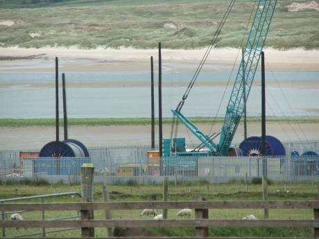 Pipeline winching in progress