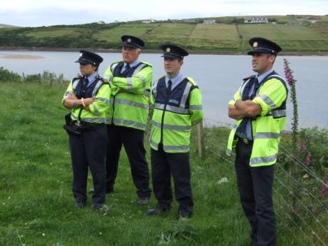 Trespassing cops - soon evicted by an irate landowner