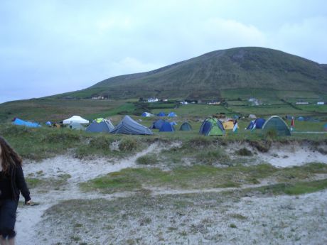 This place used to seem isolated & lonely. Old path from camp in dunes becomes this year's campground