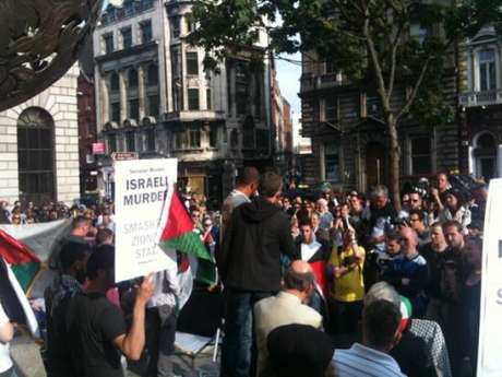 Dublin demo for Gaza - Flotilla massacre survivor Shane Dillon Addresses crowd