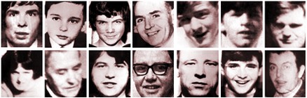 Bloody Sunday victims - Kevin McElhinney, Gerald Donaghy, John Duddy, Bernard McGuigan, Michael McDaid, William Nash, James Wray, Michael Kelly, John Johnston, John Young, William McKinney, Gerard McKinney, Hugh Gilmore, Patrick Doherty