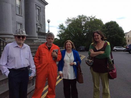 Niall andMairead with supporters at Ennis