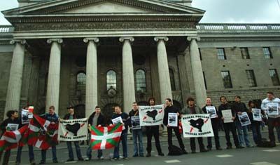 protesters in Dublin