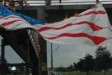 US Flag Burning on Bridge in Bogot