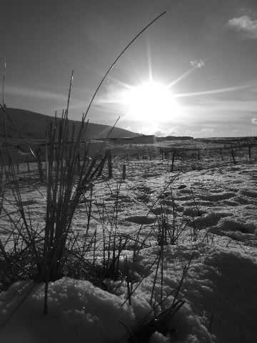 the sun sets over Dooncarton