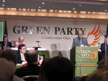 Micheál Ó Seighin at the Green Party Conference