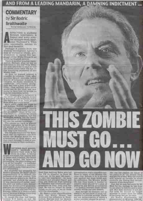 BLAIR THE "ELECTIVE DICTATOR" IS DISCREDITED