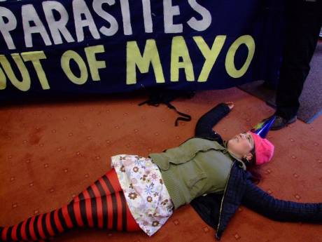 Click on image to see full-sized version A lying-down occupation action