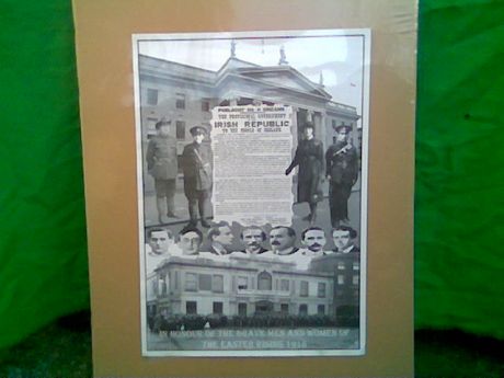Graphic 1916 Proclamation (24"x16") on mounting board (31"x23").