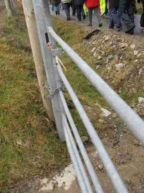 gate still locked- blocking a public right of way