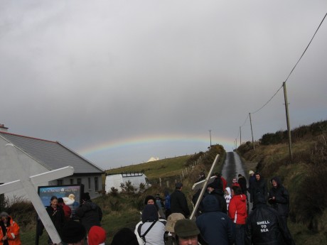 Click on image to see full-sized version rainbow over the resting place of the children of lir
