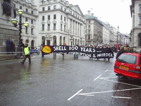 Click on image to see full-sized version Unveiling the banner having got underway.