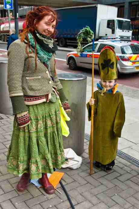 St Patrick arrives to drive the snakes out!