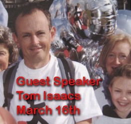 Click on image to see full-sized version Tom Isaacs at the end of his walk around Briitain's coastline