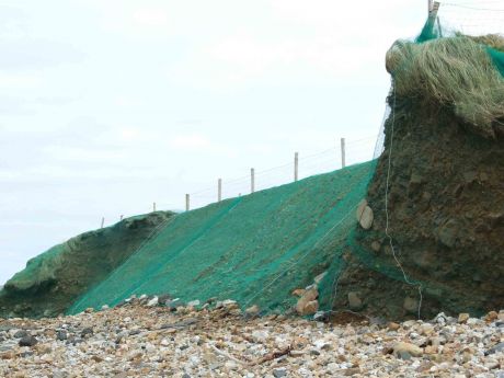 Net over cliff at Glengad