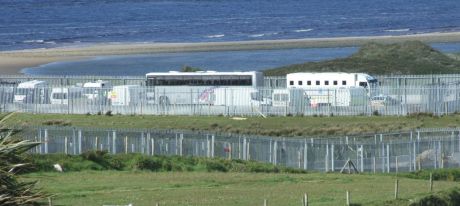 Garda 'Prisoner Processing Operation' within Shell Security Compound, Glengad.