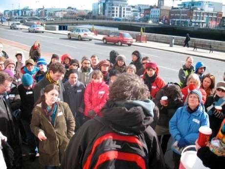 The start of the 2009 walking tour