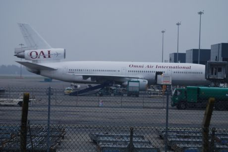 OMNI Air DC10 carrying US troops through Shannon airport today 5 Mar 2011