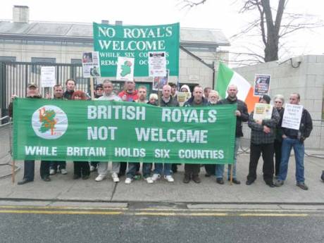 RSF picket on the British Embassy in Dublin , Tuesday 29th March 2011.