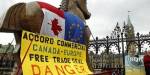 Protesting against the CETA agreement in Ottawa (credit Council of Canadians)